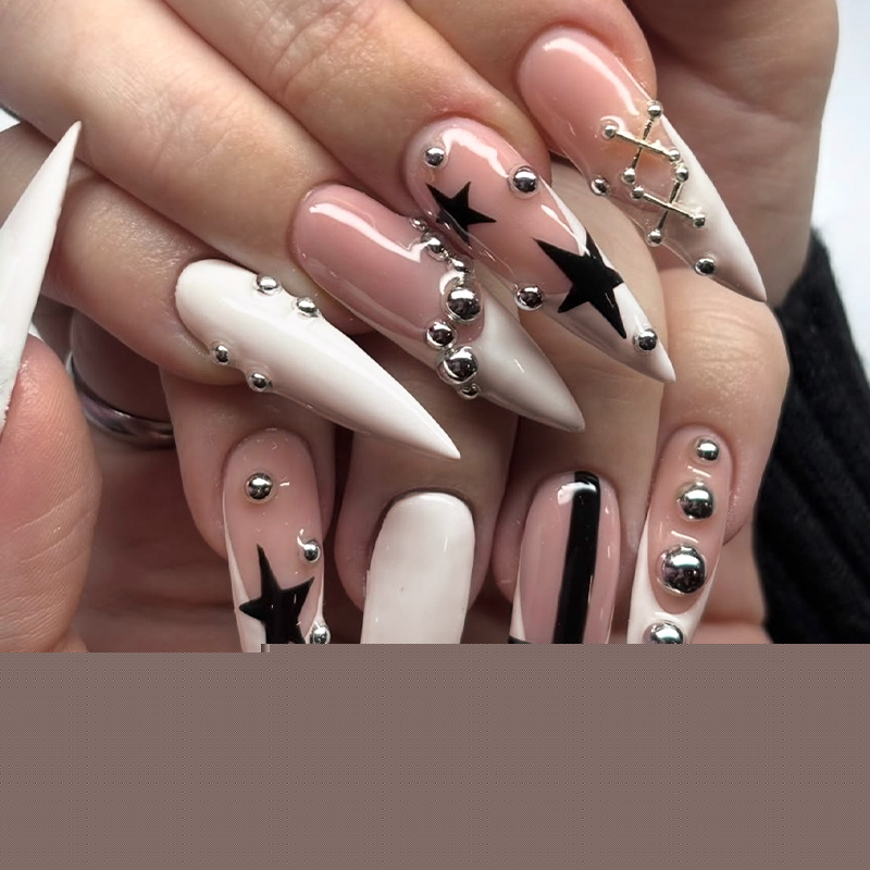 Decorating Tip Set - 24pcs Long Stiletto False Nails Sets