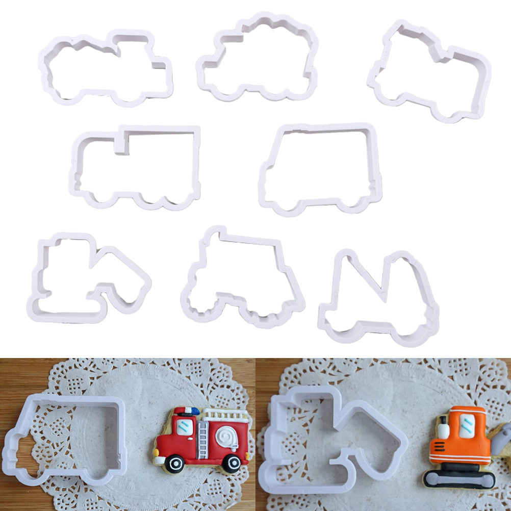 Baking Kitchen Diy - 8Pcs Car Transport Design Plastic Biscuit