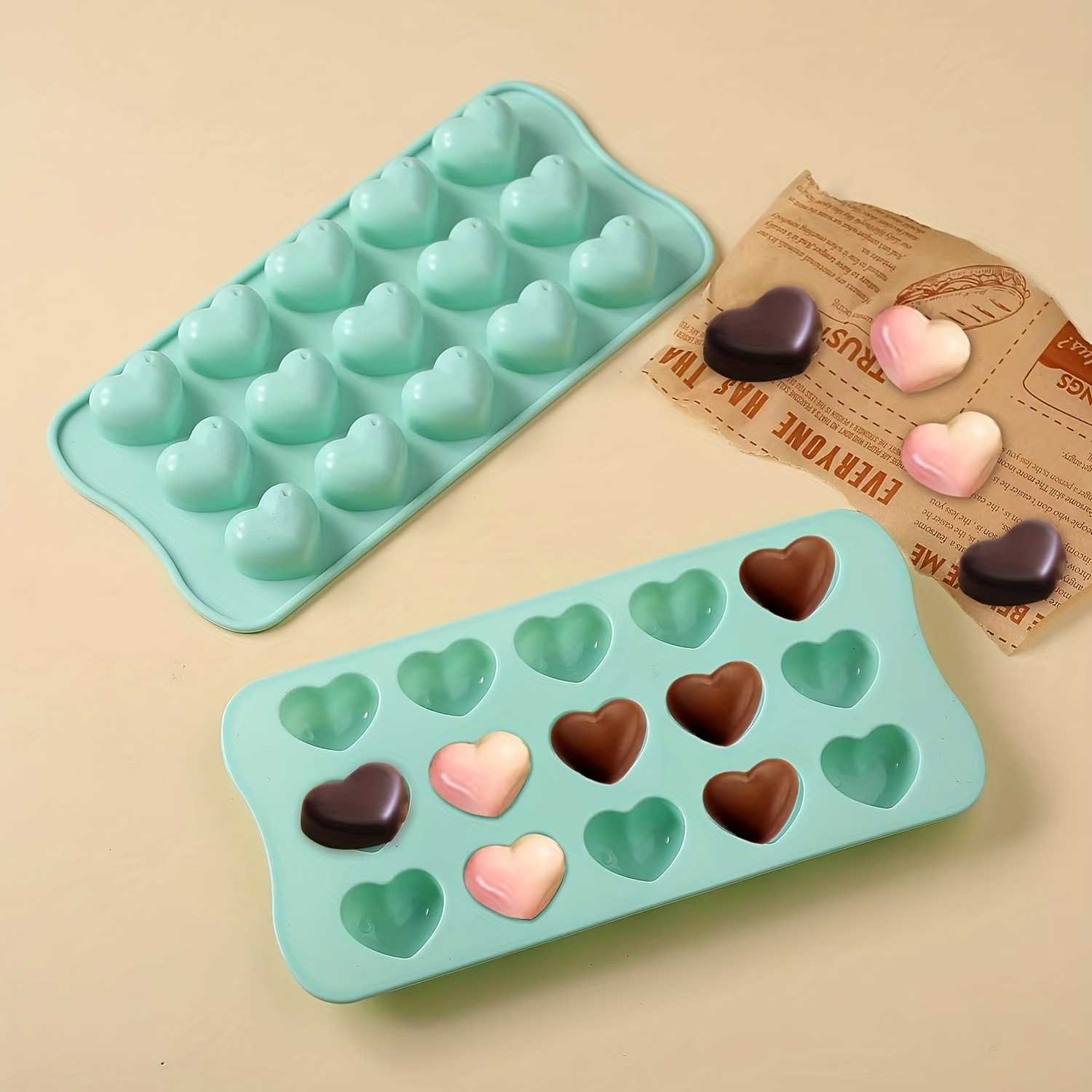 Baking Kitchen Diy - 1pc 3D Heart-shaped Chocolate Mold -