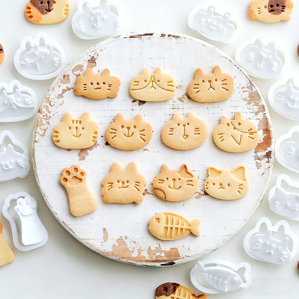 Baking Kitchen Diy - Cute Kitten DIY Stamp Cookie Cutters