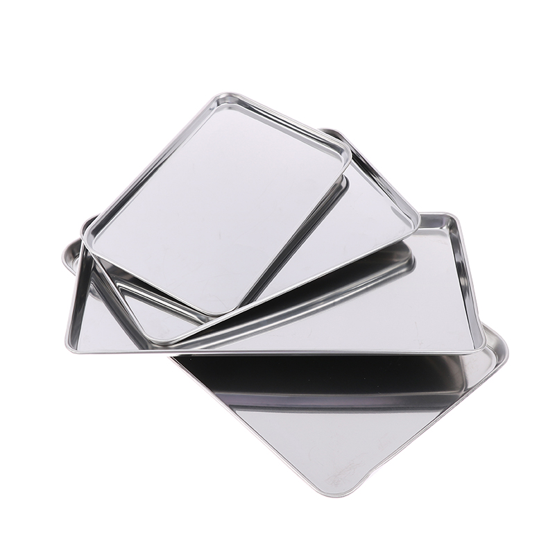 1pc Stainless Steel Tray Recta - Kitchen Baking Tray Organiser recensione e prezzo