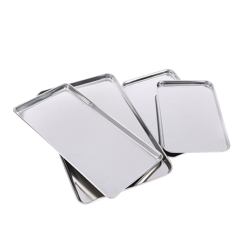 1pc Stainless Steel Tray Recta - Kitchen Baking Tray Organiser recensione e prezzo