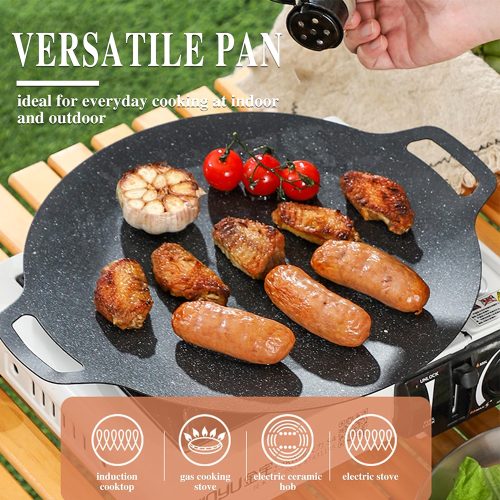 Korean BBQ Grill Pan Non-stick - Kitchen Baking Tray Organiser recensione e prezzo