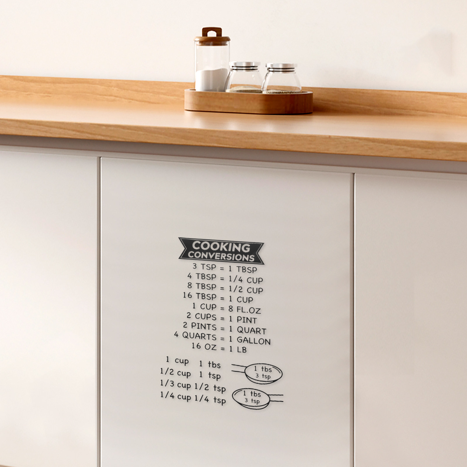 2Pcs Kitchen Conversion Chart  - Kitchen Baking Conversion Chart recensione e prezzo