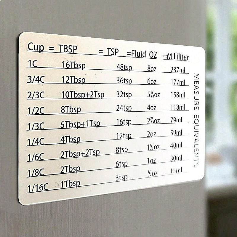 Kitchen Baking Magnetic Measur - Kitchen Baking Conversion Chart recensione e prezzo