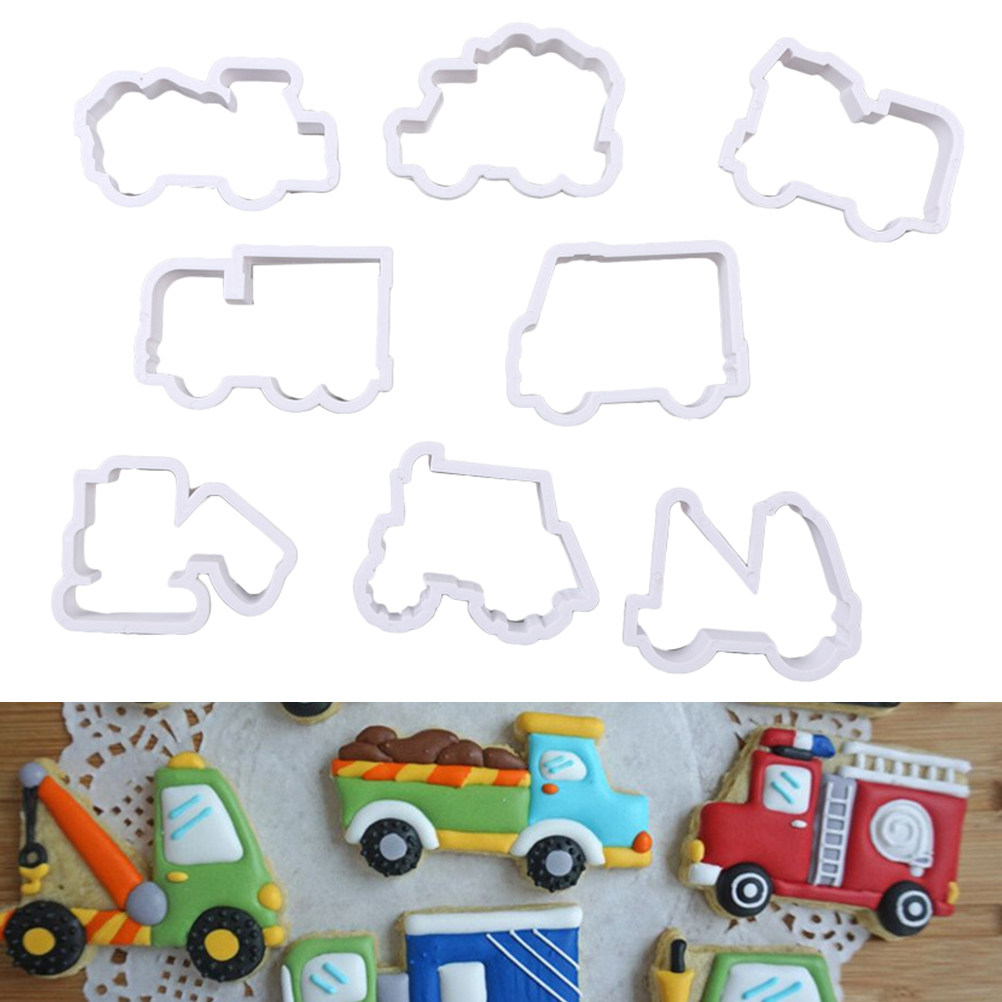 8Pcs Car Transport Design Plas - Baking Kitchen Diy recensione e prezzo