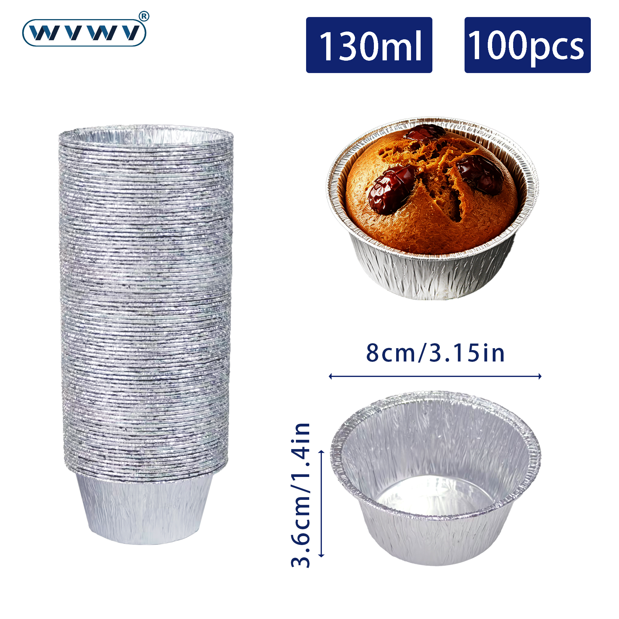 100Pcs/130Ml Mini Aluminum Foi - Mini Kitchen Baking recensione e prezzo