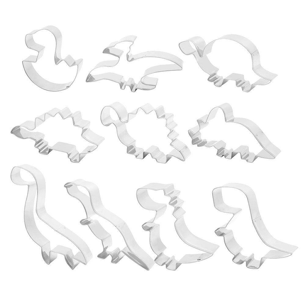 10Pcs Dinosaur Cookie Cutters  - Baking Kitchen Diy recensione e prezzo