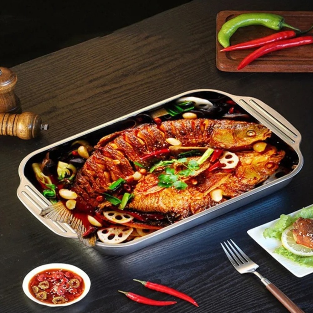 Stainless Steel Grilled Fish P - Kitchen Baking Tray Organiser recensione e prezzo