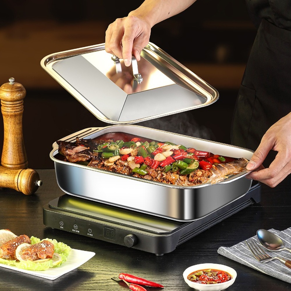 Stainless Steel Grilled Fish P - Kitchen Baking Tray Organiser recensione e prezzo
