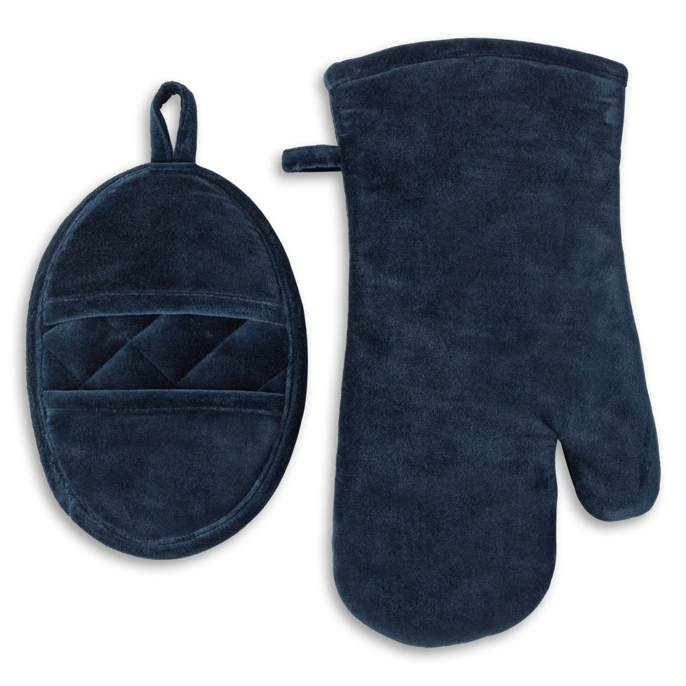 Velvet Blue 2-Piece Kitchen Ov - Kitchen Baking Gloves recensione e prezzo