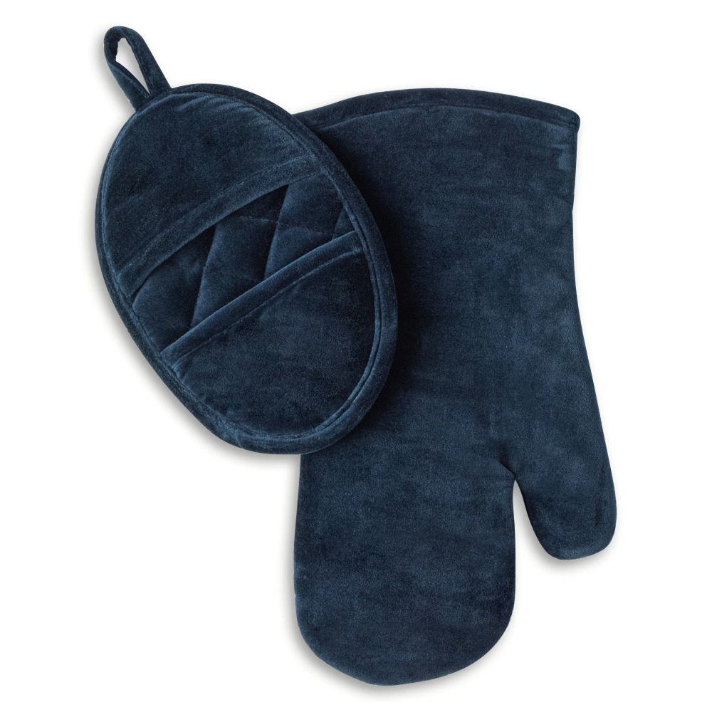 Velvet Blue 2-Piece Kitchen Ov - Kitchen Baking Gloves recensione e prezzo