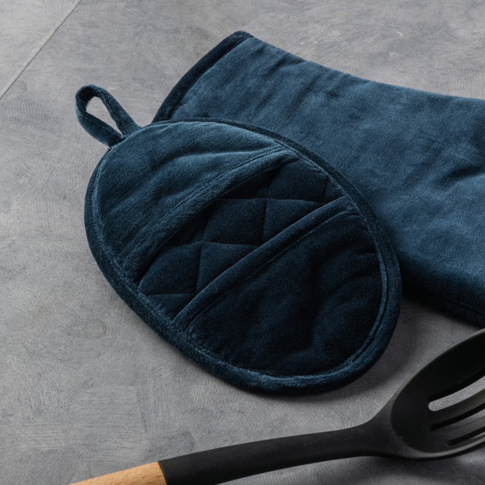 Velvet Blue 2-Piece Kitchen Ov - Kitchen Baking Gloves recensione e prezzo