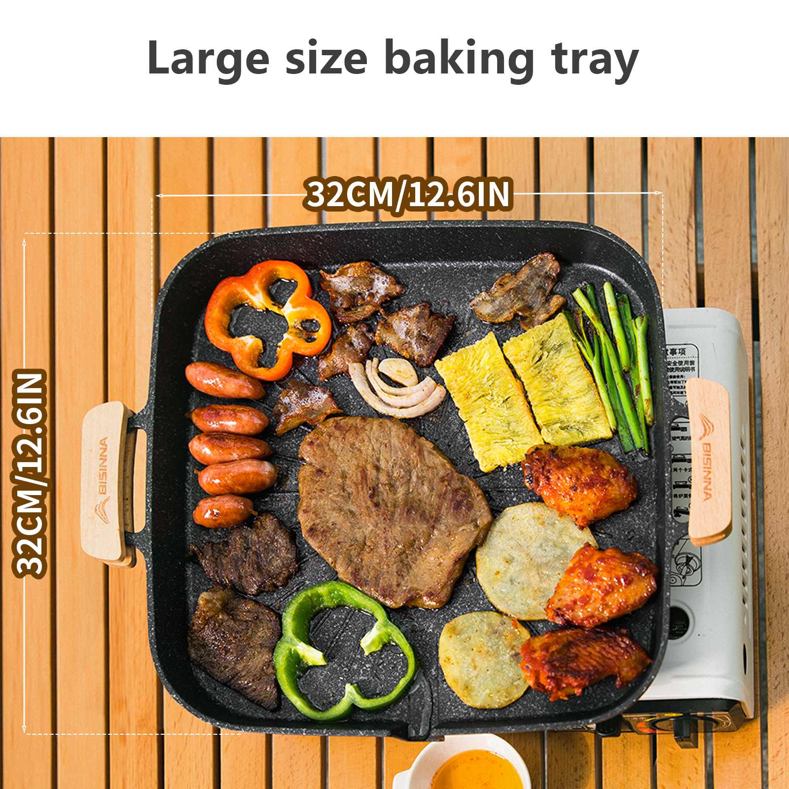 BISINNA Square BBQ Grill Pan N - Kitchen Baking Tray Organiser recensione e prezzo