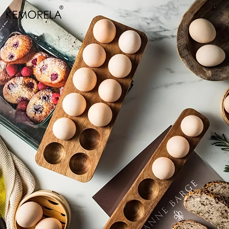 KEMORELA 1PCS Modern Wooden Eg - Kitchen Baking Tray Organiser recensione e prezzo
