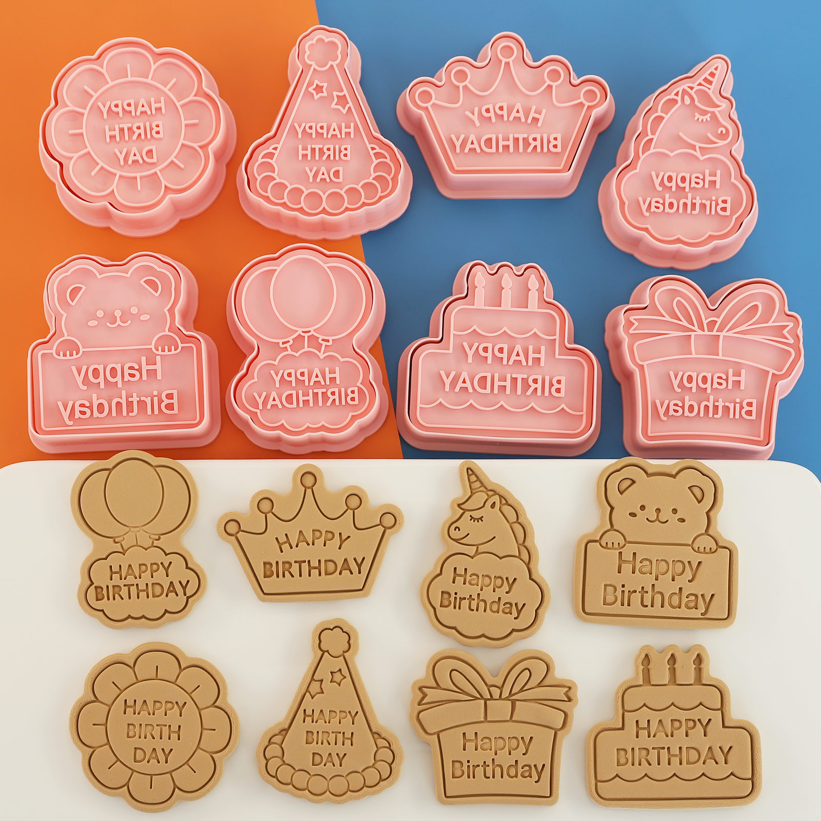 8pcs Happy Birthday Cookie Cut - Baking Kitchen Diy recensione e prezzo