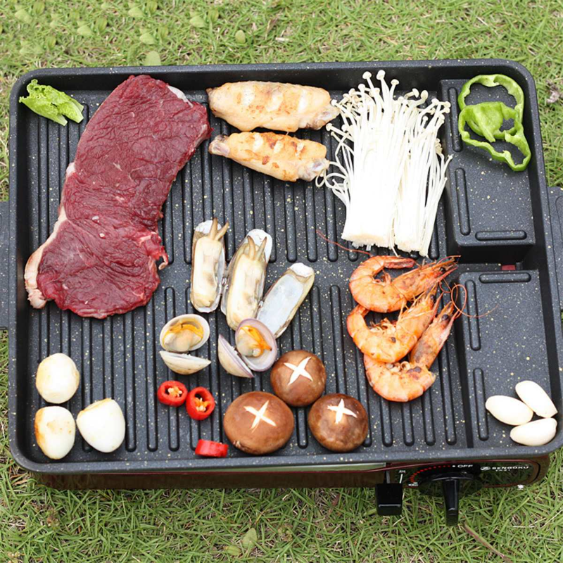 BBQ Grill Pan Plate 32 X 26cm  - Kitchen Baking Tray Organiser recensione e prezzo